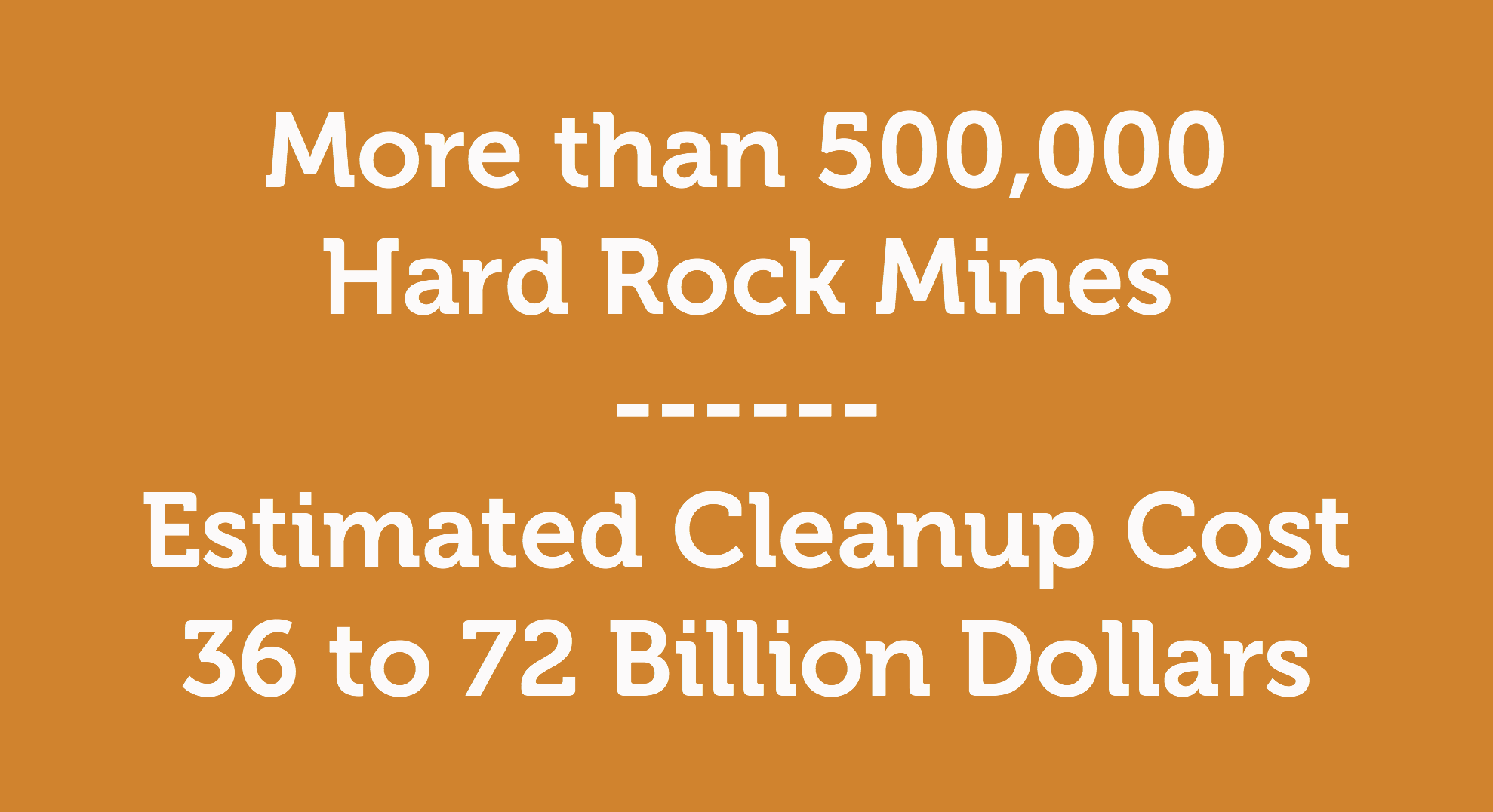 More than 500,000 Hard Rock Mines in the West
